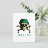 Funny Irish Jolly Roger Pirate Skull ARR-ISH Briefkaart (Staand voorkant)