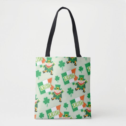 Funny Irish Leprechaun Pattern Tote Bag (Voorkant)