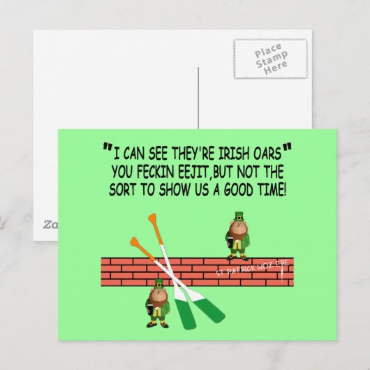 Funny Irish leprechauns Briefkaart (Voorkant / Achterkant)