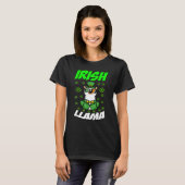 Funny Irish Llama Alpaca Face Cute St Patrick Day T-shirt (Voorkant volledig)