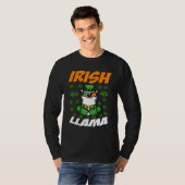 Funny Irish Llama Alpaca Face Cute St Patrick Day T-shirt (Voorkant volledig)