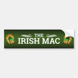 FUNNY IRISH MAC | WITTE tekst op GROENEN Bumpersticker