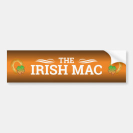FUNNY IRISH MAC | WITTE tekst op SINAASAPPEL Bumpersticker
