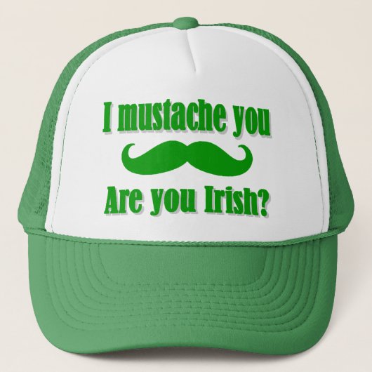 Funny Irish mustache St Patrick's day Trucker Pet (Voorkant)