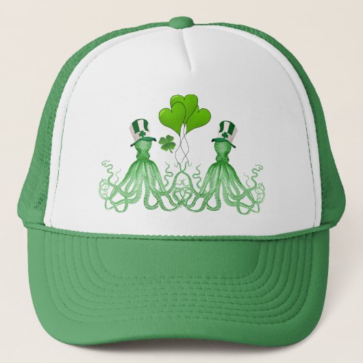Funny Irish octopi St Patrick's day Trucker Pet (Voorkant)