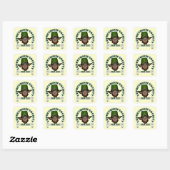 Funny Irish Personalized leprechaun society Vierkante Sticker (Vel)