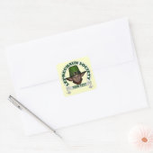 Funny Irish Personalized leprechaun society Vierkante Sticker (Envelop)