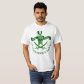 Funny Irish pirate St Patrick's day T-shirt (Voorkant volledig)