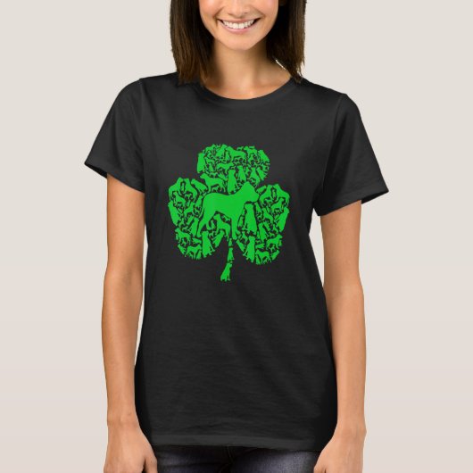 Funny Irish Pitbull Dog Shamrock St Patrick S Day T-shirt (Voorkant)