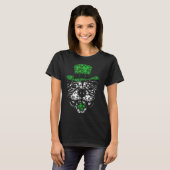Funny Irish Pitbull Shamrocks Green Pet St Patrick T-shirt (Voorkant volledig)