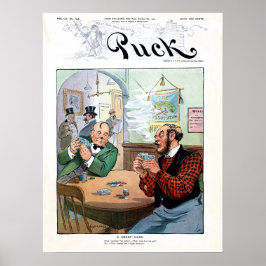 Funny Irish poker cartoon uit Puck Poster