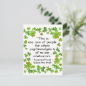 Funny Irish Quote St Patricks Card Feestdagenkaart (Staand voorkant)