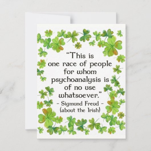 Funny Irish Quote St Patricks Card Feestdagenkaart (Voorkant)