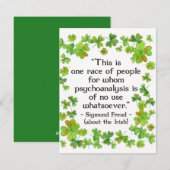Funny Irish Quote St Patricks Card Feestdagenkaart (Voorkant / Achterkant)
