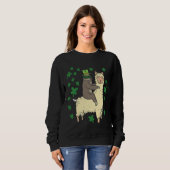 Funny Irish Sloth Llama St Patricks Trui (Voorkant volledig)
