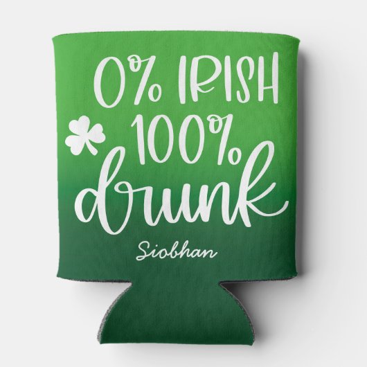 Funny Irish St. Patrick’s Day Typography Design Blikjeskoeler (Achterkant)