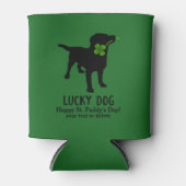 Funny Irish St. Patrick's Day Black Lab Lucky Dog Blikjeskoeler (Voorkant)