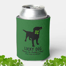 Funny Irish St. Patrick's Day Black Lab Lucky Dog Blikjeskoeler