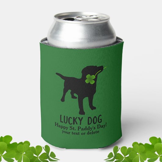 Funny Irish St. Patrick's Day Black Lab Lucky Dog Blikjeskoeler