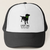 Funny Irish St. Patrick's Day Black Lab Lucky Dog Trucker Pet (Voorkant)