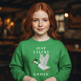 Funny Irish St. Patrick's Day Just a Lucky Goose T-shirt