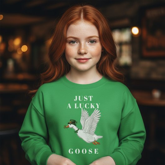 Funny Irish St. Patrick's Day Just a Lucky Goose T-shirt