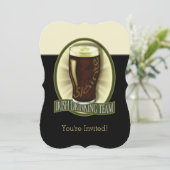 Funny Irish Stout Persoonlijke Uitnodiging (Staand voorkant)