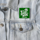 Funny Irish text Vierkante Button 5,1 Cm (In situ)