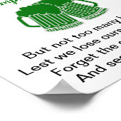 Funny Irish Toast St. Patrick's Day Poster (Hoek)