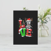 Funny Irish Wolfhound Dog Tree-kerstlampjes Xm Kaart (Staand voorkant)