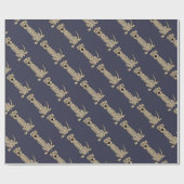 Funny Irish Wolfhound Puppy Dog Art Cadeaupapier (Vlak)