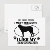 Funny irish wolfshond design briefkaart (Voorkant / Achterkant)