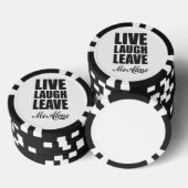 Funny Ironic Quote Live Laugh Leave Me Alone Graph Poker Chips (Opstapeling)