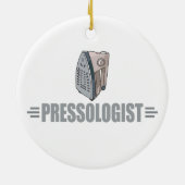 Funny Ironing Keramisch Ornament (Achterkant)