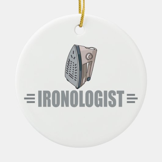 Funny Ironing Keramisch Ornament (Voorkant)