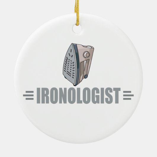 Funny Ironing Keramisch Ornament (Achterkant)