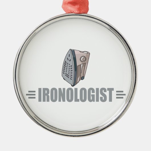 Funny Ironing Metalen Ornament (Voorkant)
