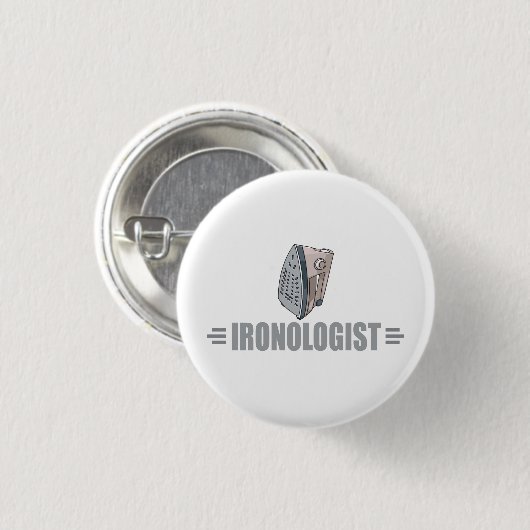 Funny Ironing Ronde Button 3,2 Cm (Voorkant /achterkant)