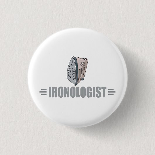 Funny Ironing Ronde Button 3,2 Cm (Voorkant)