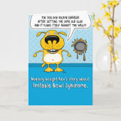 Funny Irritable Bowl Syndrome Dog Birthday Kaart (Gele Bloem)