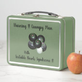 Funny Irritable Lawn Bowls Man, Metal Lunchbox (In situ)