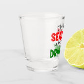Funny is het Seizoen om kerstfeest te drinken Shot Glas (Links)