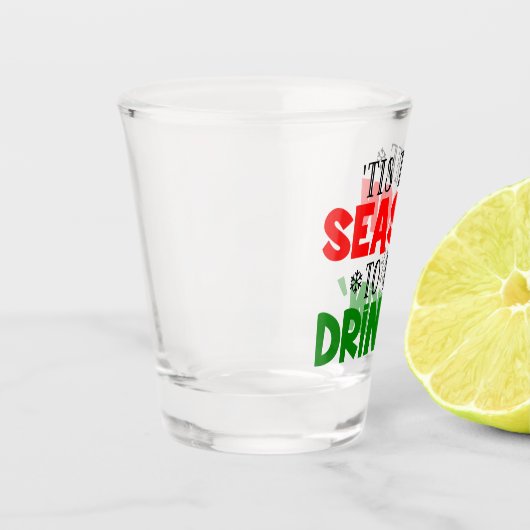 Funny is het Seizoen om kerstfeest te drinken Shot Glas (Links)