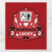 Funny is net weer getrouwd wijn etiket (Enkel label)