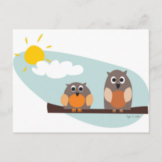 Funny is op zonnige dag een filiaal verschuldigd briefkaart