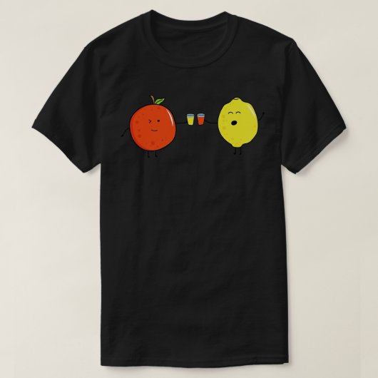 Funny is Oranje en Lemon Drink Juice Toget T-shirt (Design voorkant)