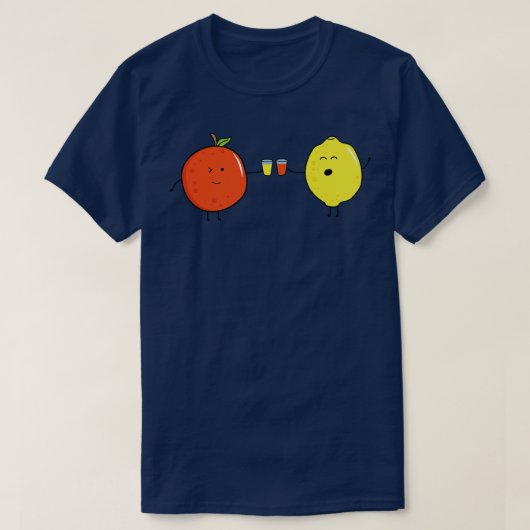 Funny is Oranje en Lemon Drink Juice Toget T-shirt (Design voorkant)
