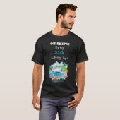 Funny Island Beach Birthday Cruise Ship T-shirt (Voorkant volledig)