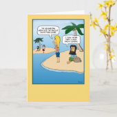 Funny Island Grouch Birthday Kaart (Gele Bloem)