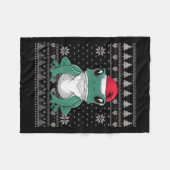 Funny Ison Dart Frog Ugly Christmas Sweater Santa  Fleece Deken (Voorkant (Horizontaal))
